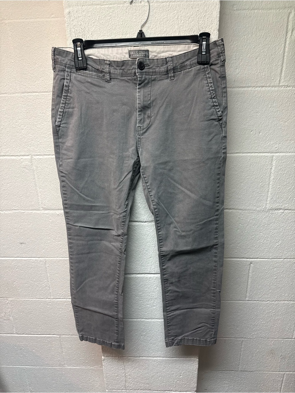 Falls Creek Men's Gray Chinos - Straight Cut
